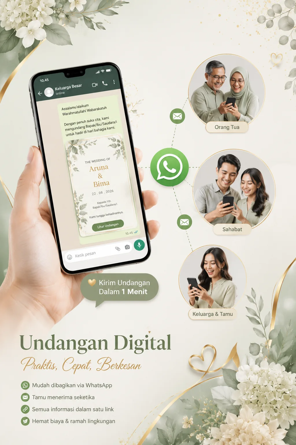 Preview tampilan undangan digital Linqo